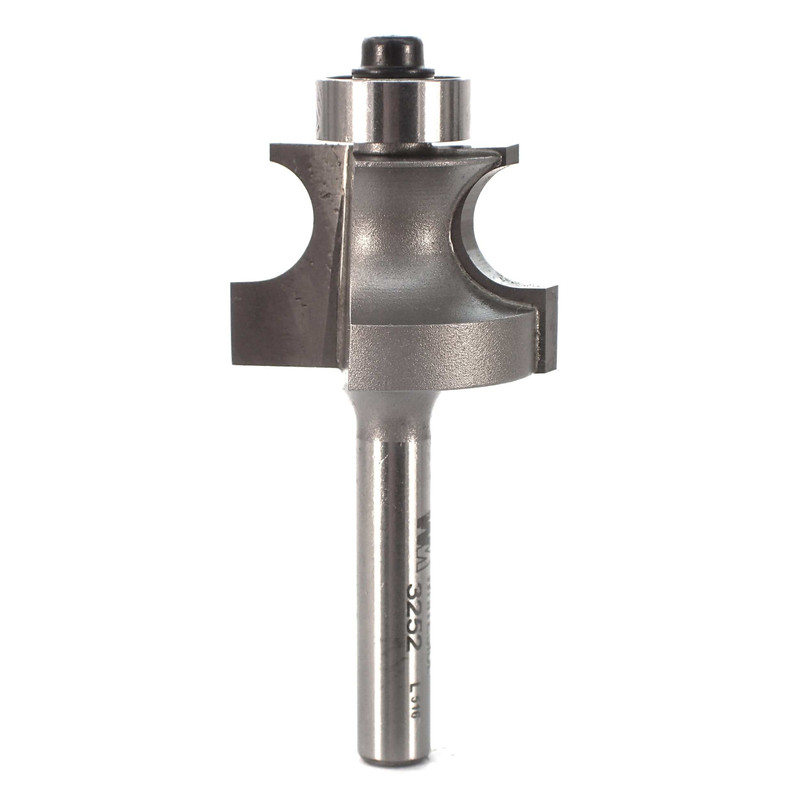 3252 Edge Beading Router Bit 1/4" SH 1-1/16" D X 3/8" BD X 3/4" CL X 2-1/4" OL